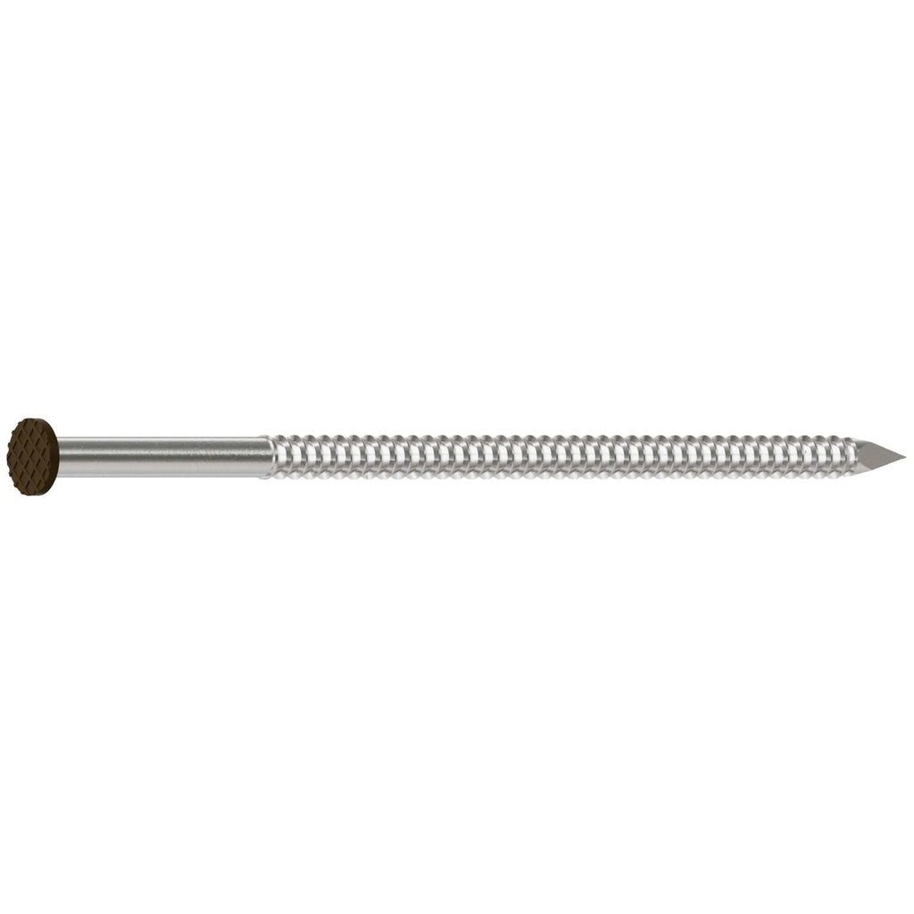 Simpson Strong-Tie S10SNDB1 Painted Siding Nail, 3-in. x .113-in. Type 304 Stainless Steel, Dark Brown, 1-lb.