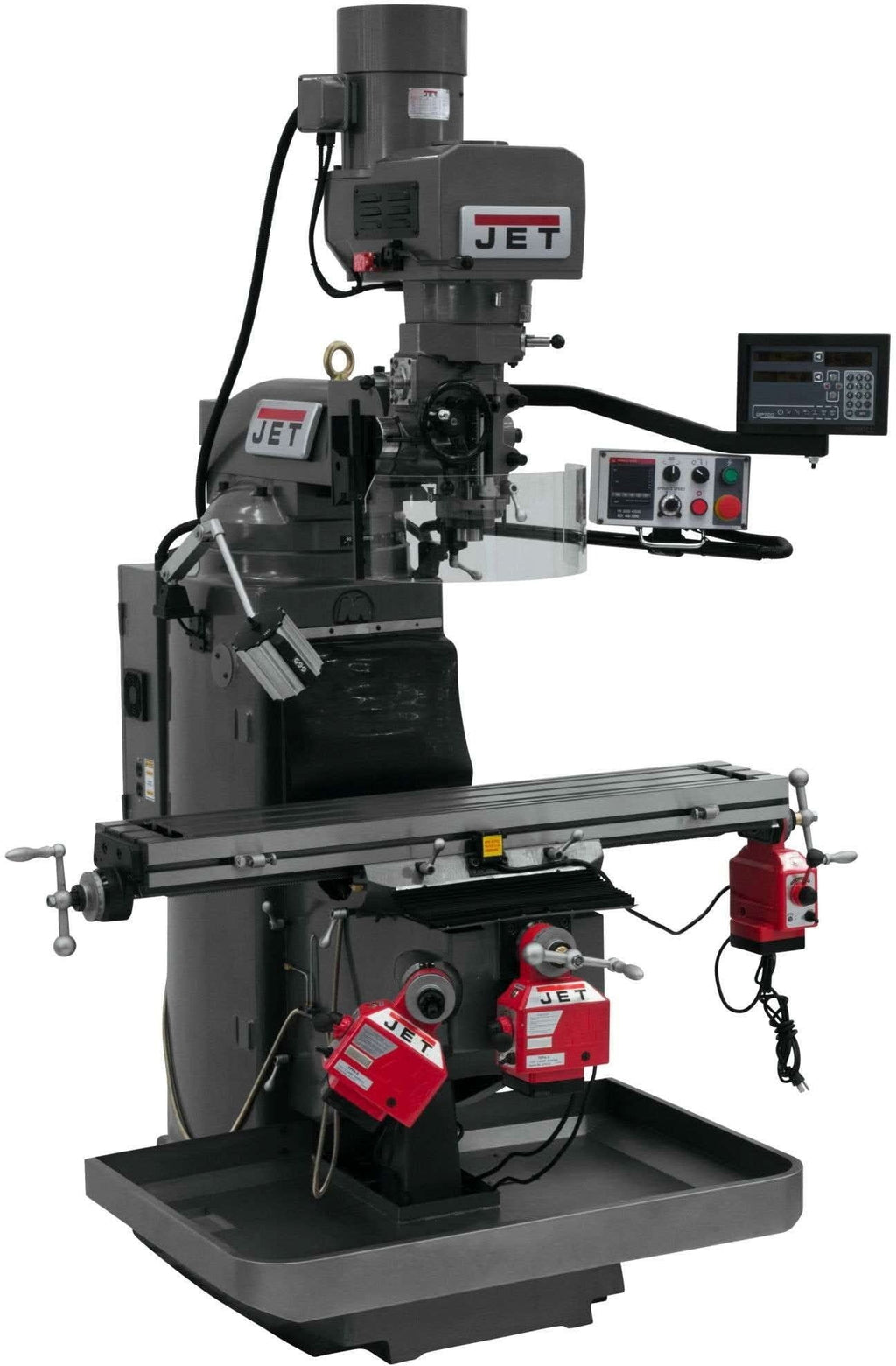 Jet Tools 690544 JTM-949EVS Mill With 3-Axis Newall DP700 DRO (Knee) With X, Y and Z-Axis Powerfeeds