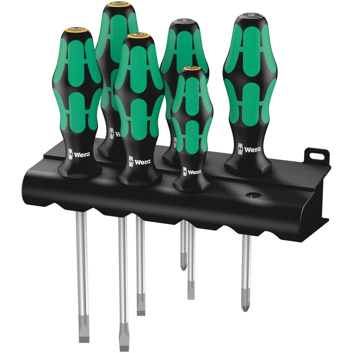 Wera 334/355/6 Rack Screwdriver Set Kraftform Plus Lasertip And Rack, 6-Pieces