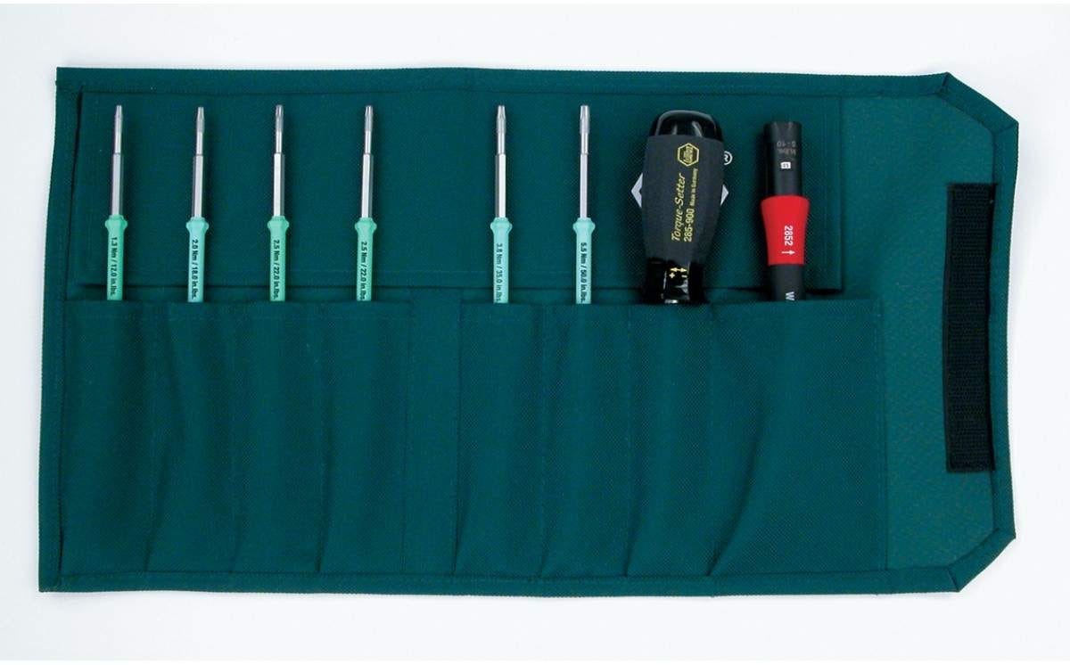 Wiha 28598 TorqueControl 8 Piece TorxPlus Blade Set in Canvas Pouch