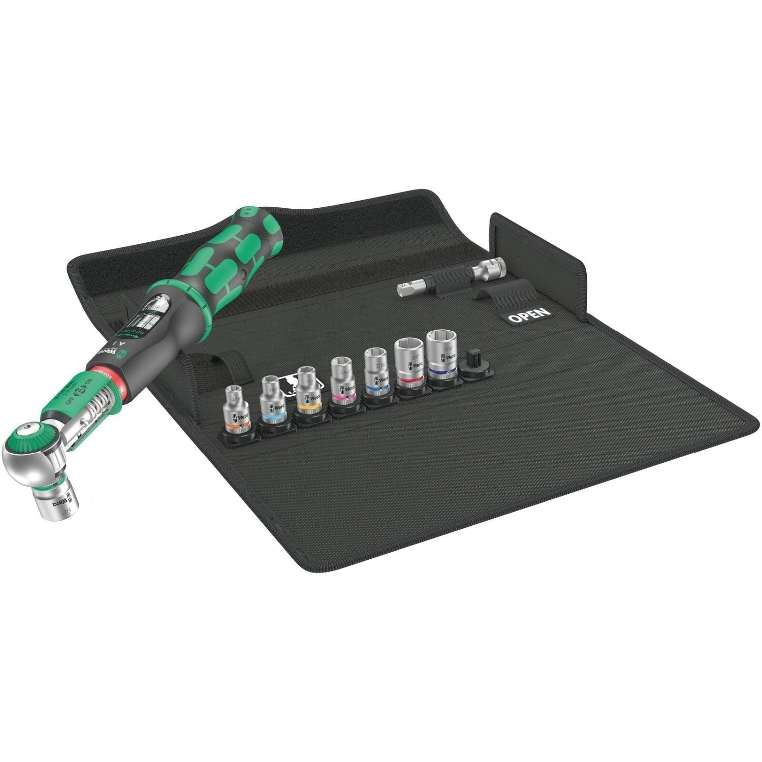 Wera Safe-Torque A 1 Imperial Set 1, 1/4-in. Square Head Drive, 2-12 Nm, 10-Pieces