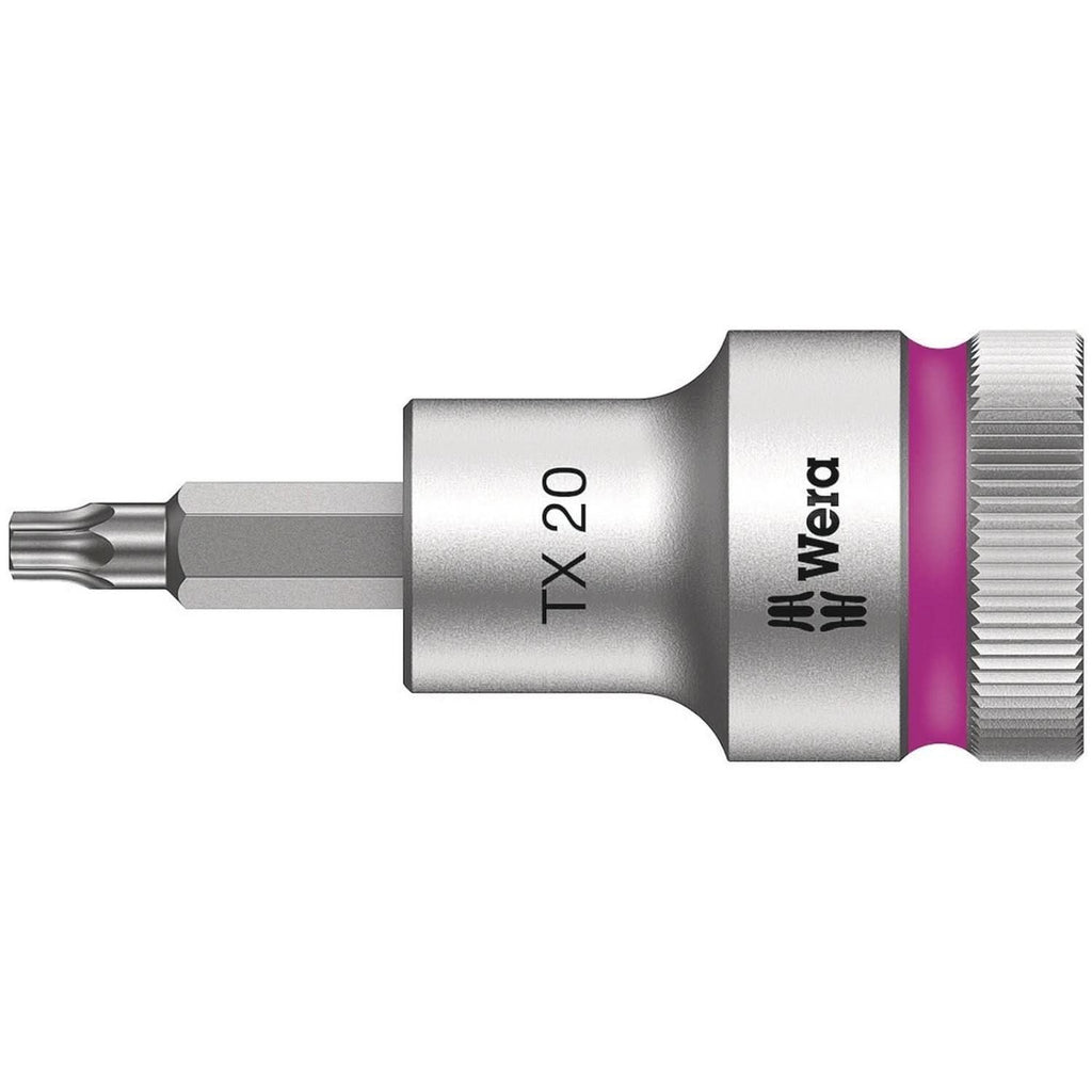 Wera 8767 C Hf Torx Zyklop Bit Socket With 1/2-in. Drive With Holding Function, Torx 20x60-mm.