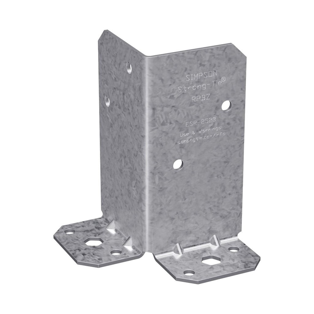 Simpson Strong-Tie RPBZ RPBZ ZMAX Galvanized Retrofit Post Base for Double 2x4