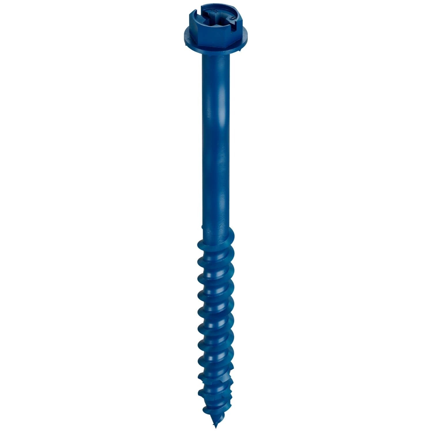 Simpson Strong-Tie TNT25314HC75 Titen Turbo, 1/4-in. x 3-1/4-in. Hex-Head Concrete and Masonry Screw, Blue, 75-Pack