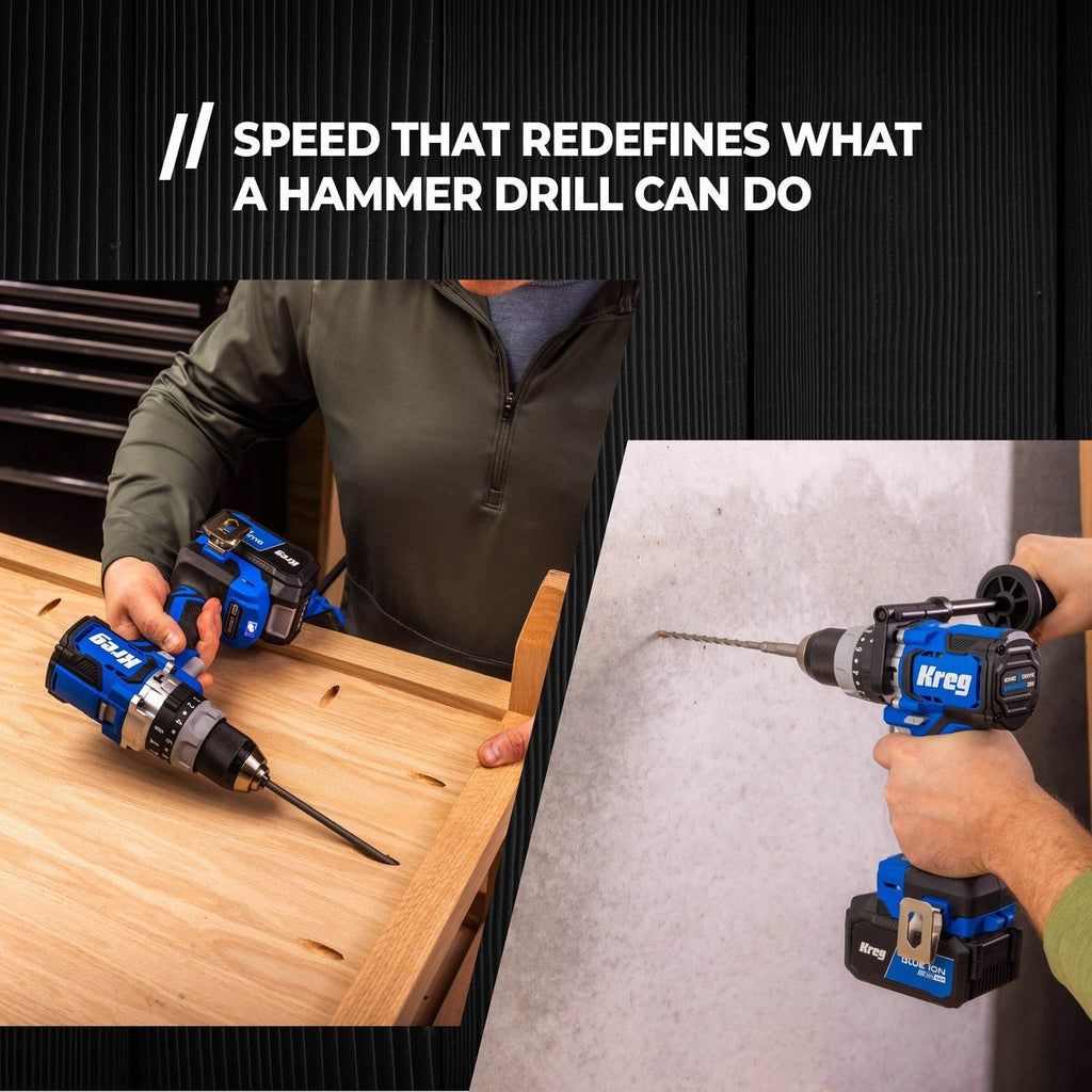 Kreg 20V 1/2-in. Cordless Brushless Hammer Drill, Tool Only (KPTHD050B)