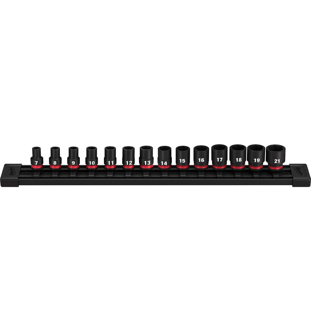 Milwaukee 49-66-7007 14-Piece SHOCKWAVE 3/8-Inch Drive Metric Standard 6-Point Impact Duty Socket Set