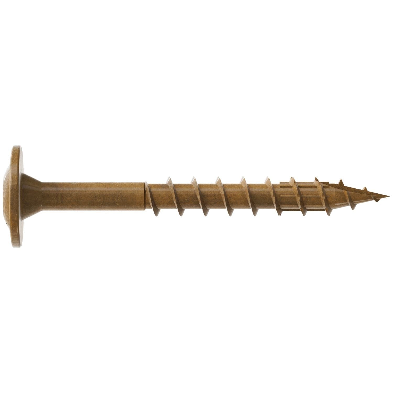 Simpson Strong-Tie CBT08112R100 Wafer-Head Construction Screw, #8 x 1-1/2-in. T20, Quik Guard, Tan, 100-Pack