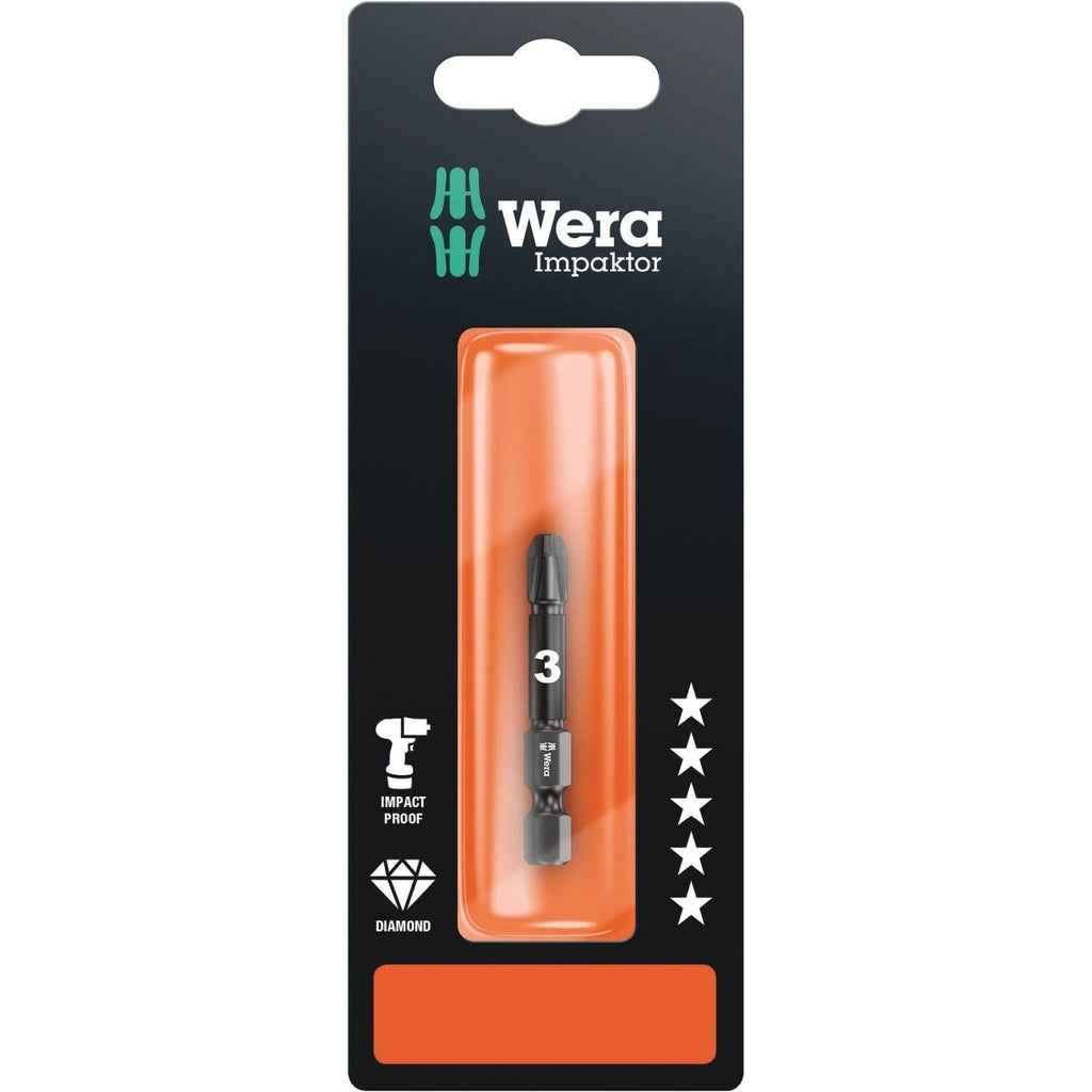 Wera 855/4 Imp Dc Impaktor Bit SB, Pz 3x50-mm.