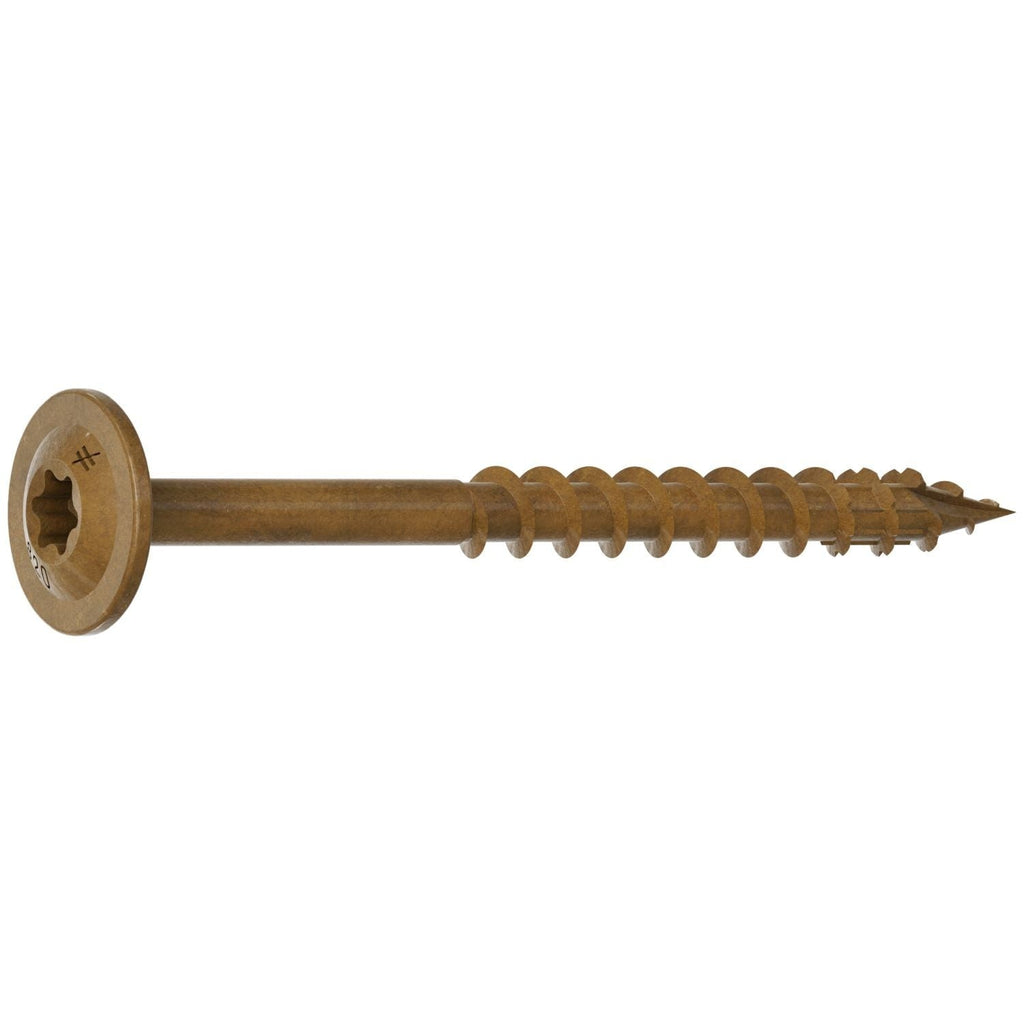 Simpson Strong-Tie CBT08200MB Wafer-Head Construction Screw, #8 x 2-in. T20, Quik Guard, Tan, 3000-Pack
