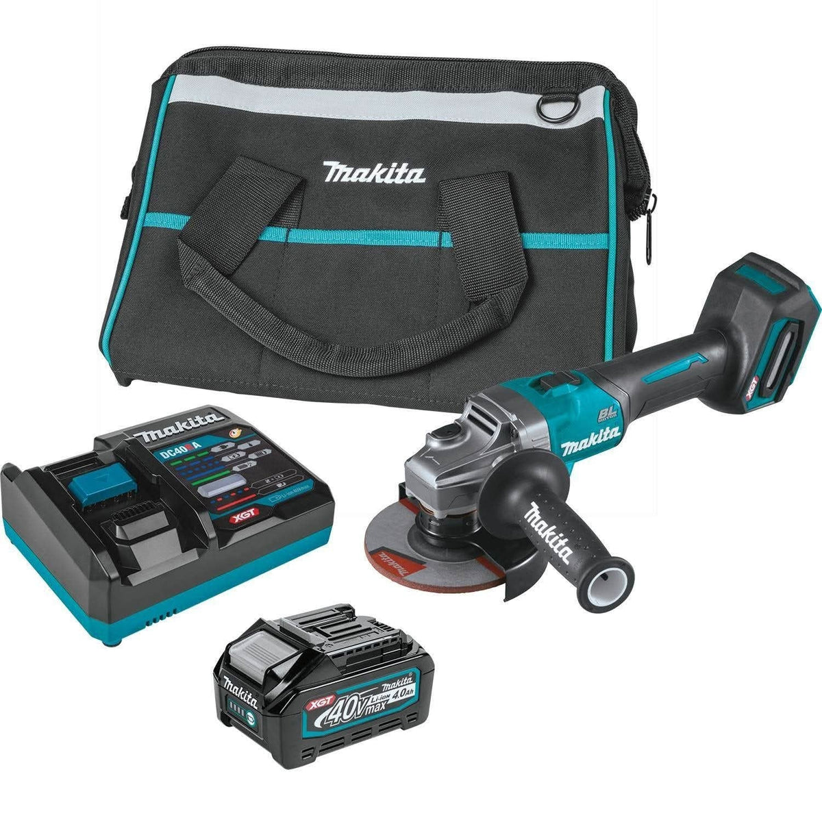 Makita GAG01M1 40V max XGT Brushless Cordless 4-1/2"Â / 5" Angle Grinder Kit, with Electric Brake (4.0Ah)