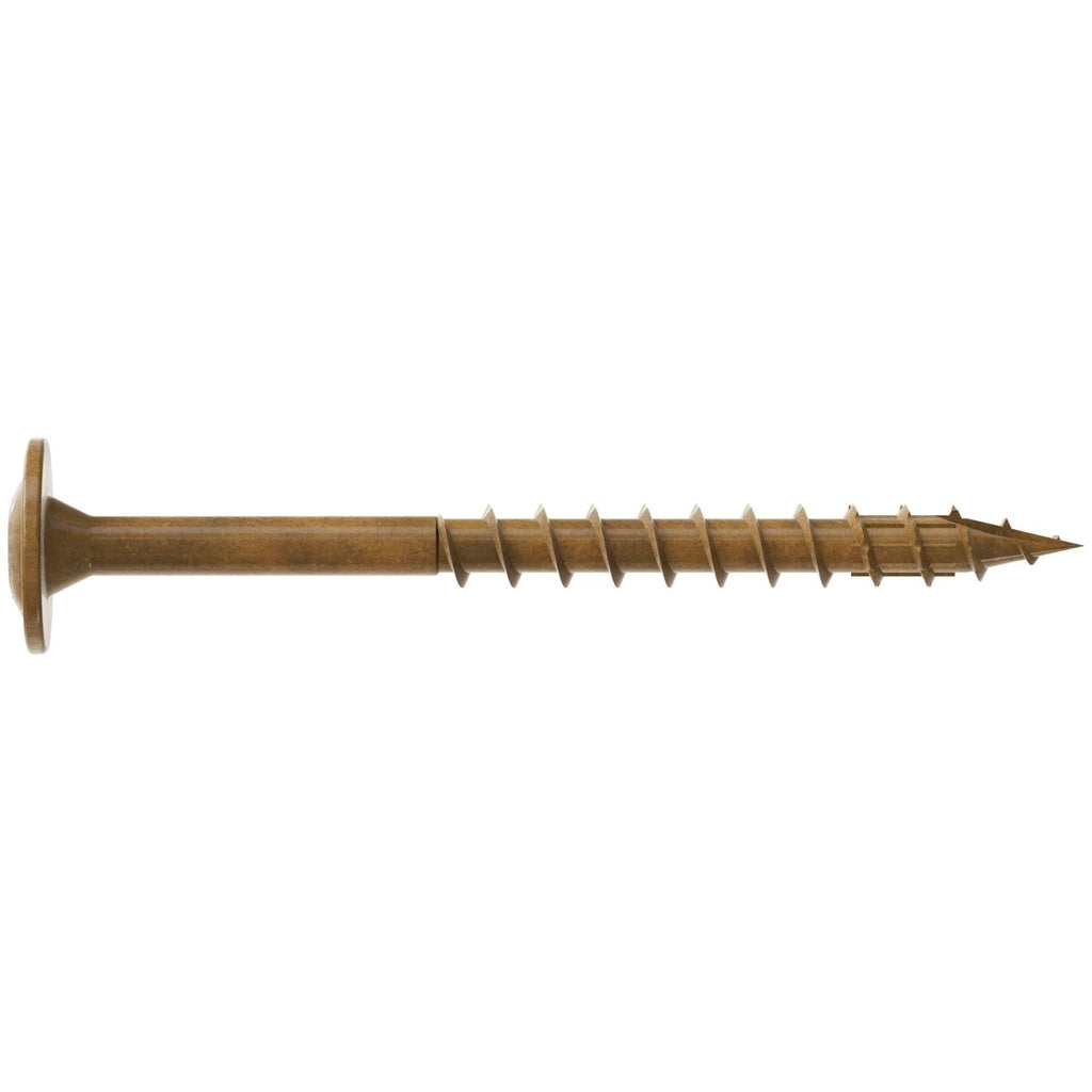 Simpson Strong-Tie CBT08200R100 Wafer-Head Construction Screw, #8 x 2-in. T20, Quik Guard, Tan, 100-Pack