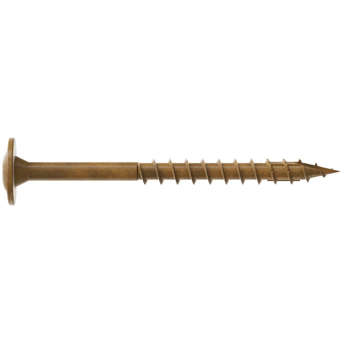 Simpson Strong-Tie CBT08200R100 Wafer-Head Construction Screw, #8 x 2-in. T20, Quik Guard, Tan, 100-Pack