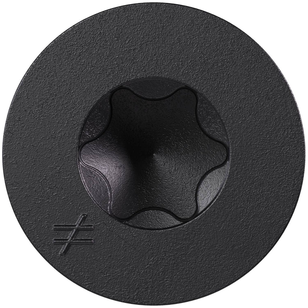 Simpson Strong-Tie TNTBL18114TF Titen Turbo, 3/16-in. x 1-1/4-in. 6-Lobe Flat-Head Concrete and Masonry Screw, Black, 100-Pack
