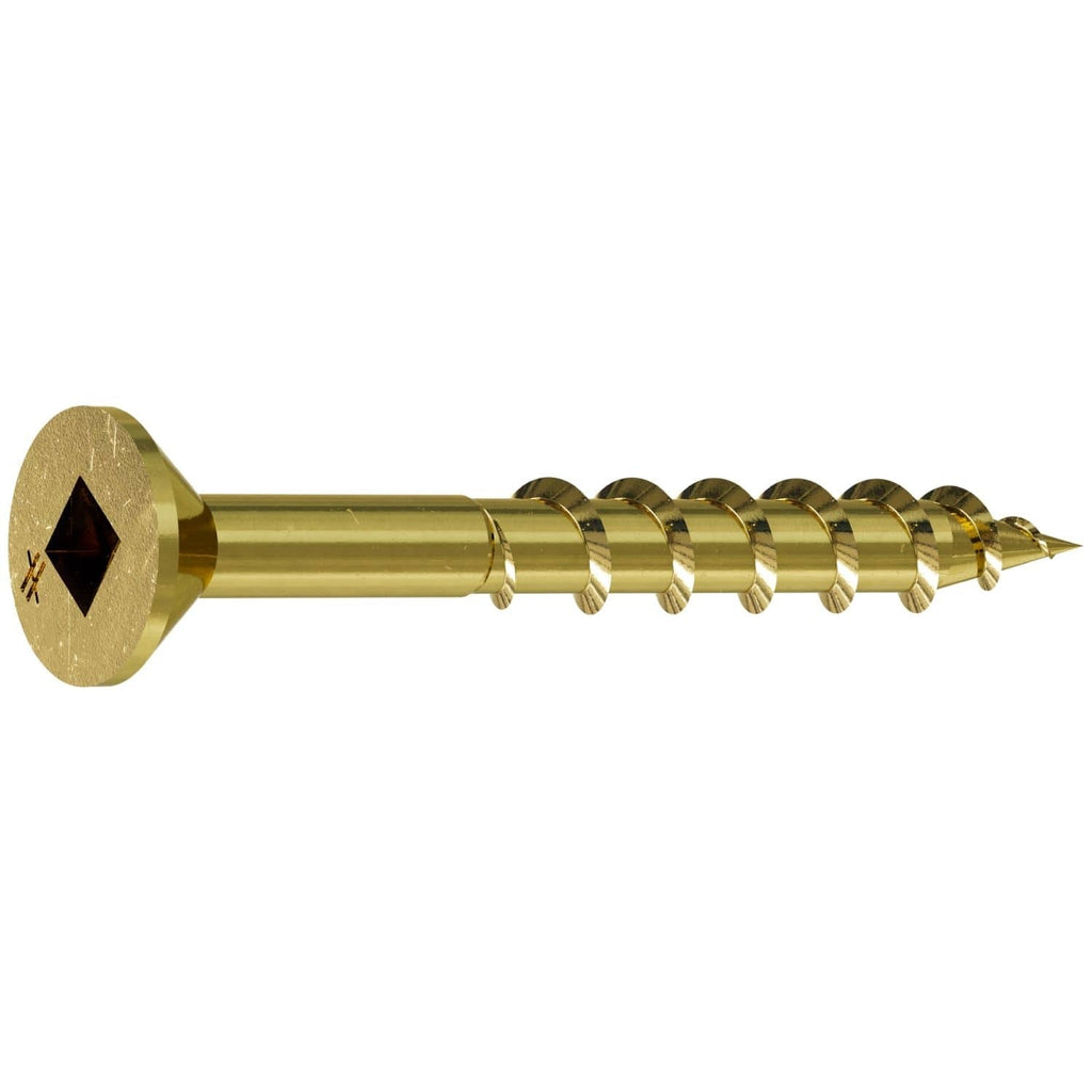 Simpson Strong-Tie WSC112S WSC Wood Screw (Collated), #8 x 1-1/2-in. #2 Square, Flat Head, Yellow Zinc, 2000-Pack