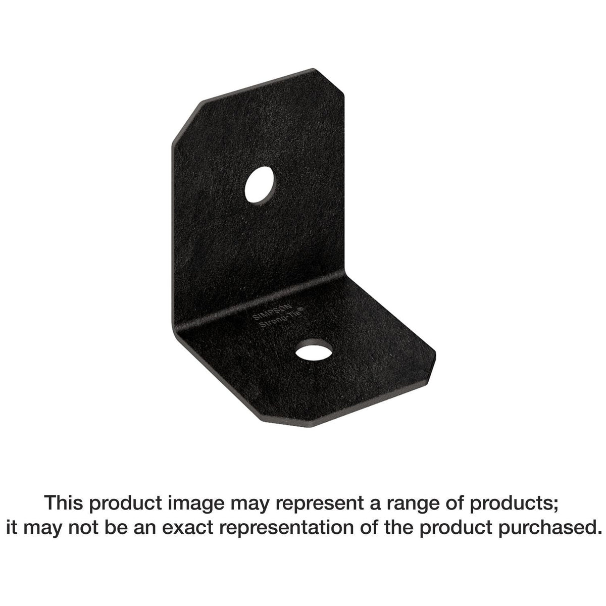 Simpson Strong-Tie APVA4 Outdoor Accents Avant Collection ZMAX, Black Powder-Coated 90° Angle for 4x
