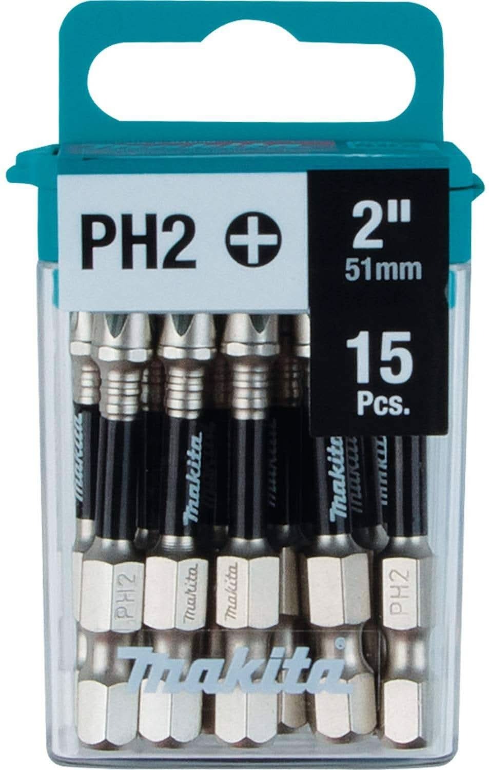 Makita E-01046 Impact XPS #2 Phillips 2" Power Bit, 15/pk