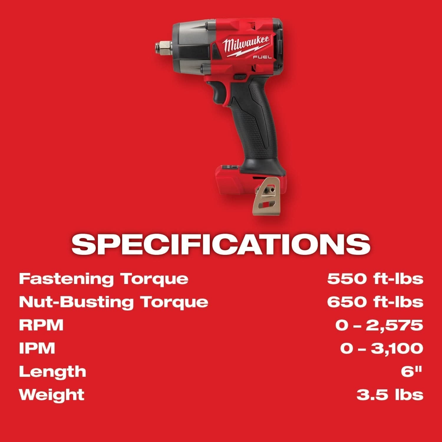 Milwaukee 3890-22 M18 FUEL Impact Wrench & M12 FUEL Ratchet 2-Tool Combo Kit