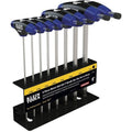 Klein JTH68MB 8-Piece 6" Metric Ball-End Journeyman T-Handle Set with Stand