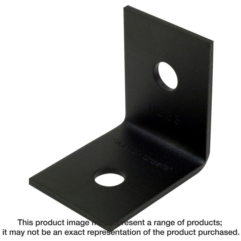 Simpson Strong-Tie HL33PC HLPC 3-1/4-in. x 2-1/2-in. Black Powder-Coated Ornamental Heavy Angle