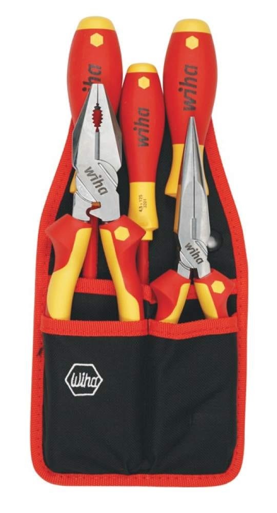 Wiha 32875 Insulated Pliers/Cutters/SlimLine Screwdrivers 5 Piece Set