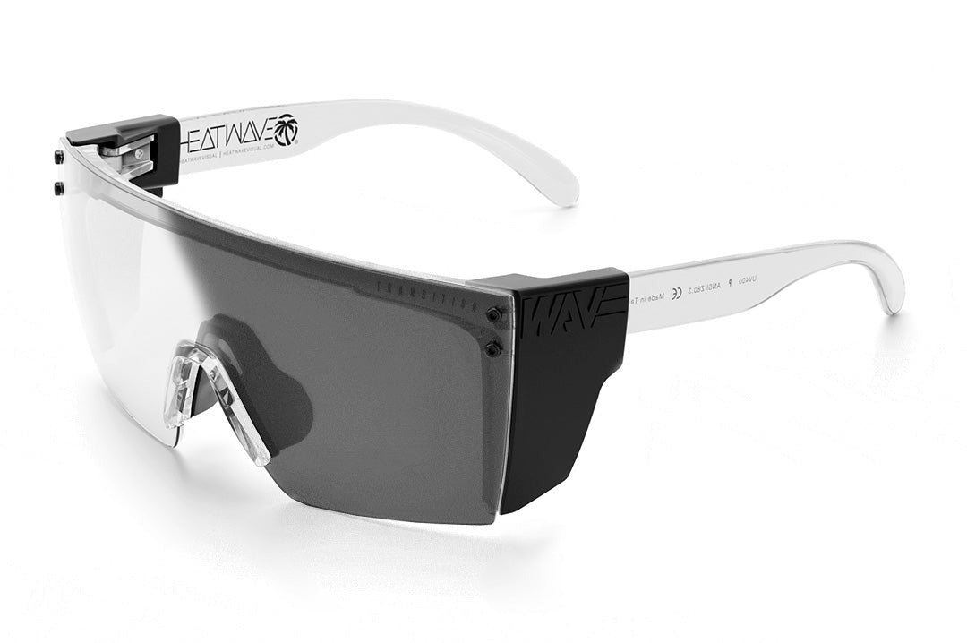 Heat Wave Lazer Face Sunglasses VAPOR CLEAR Frame Photochromic Lens Z87