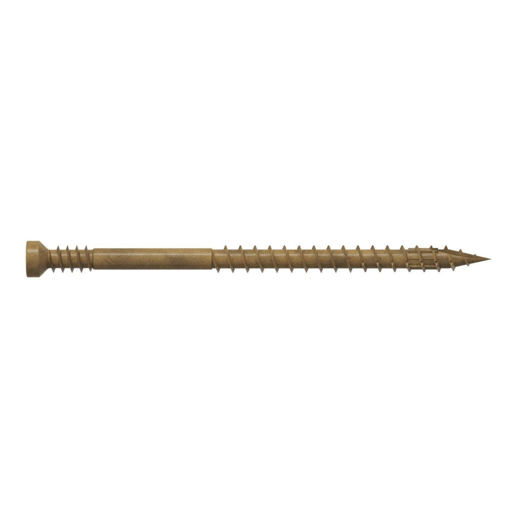 Simpson Strong-Tie FT07212MB Finish Trim Screw, #7 x 2-1/2-in. T10, Trim-Head, Quik Guard, Tan, 1750-Pack