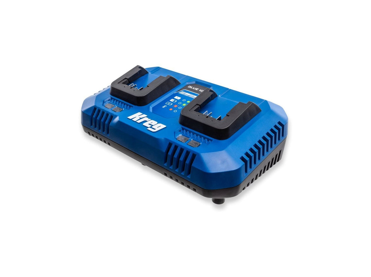Kreg 20V Cordless Blue Ion Dual Fast Battery Charger (CRGR402B)