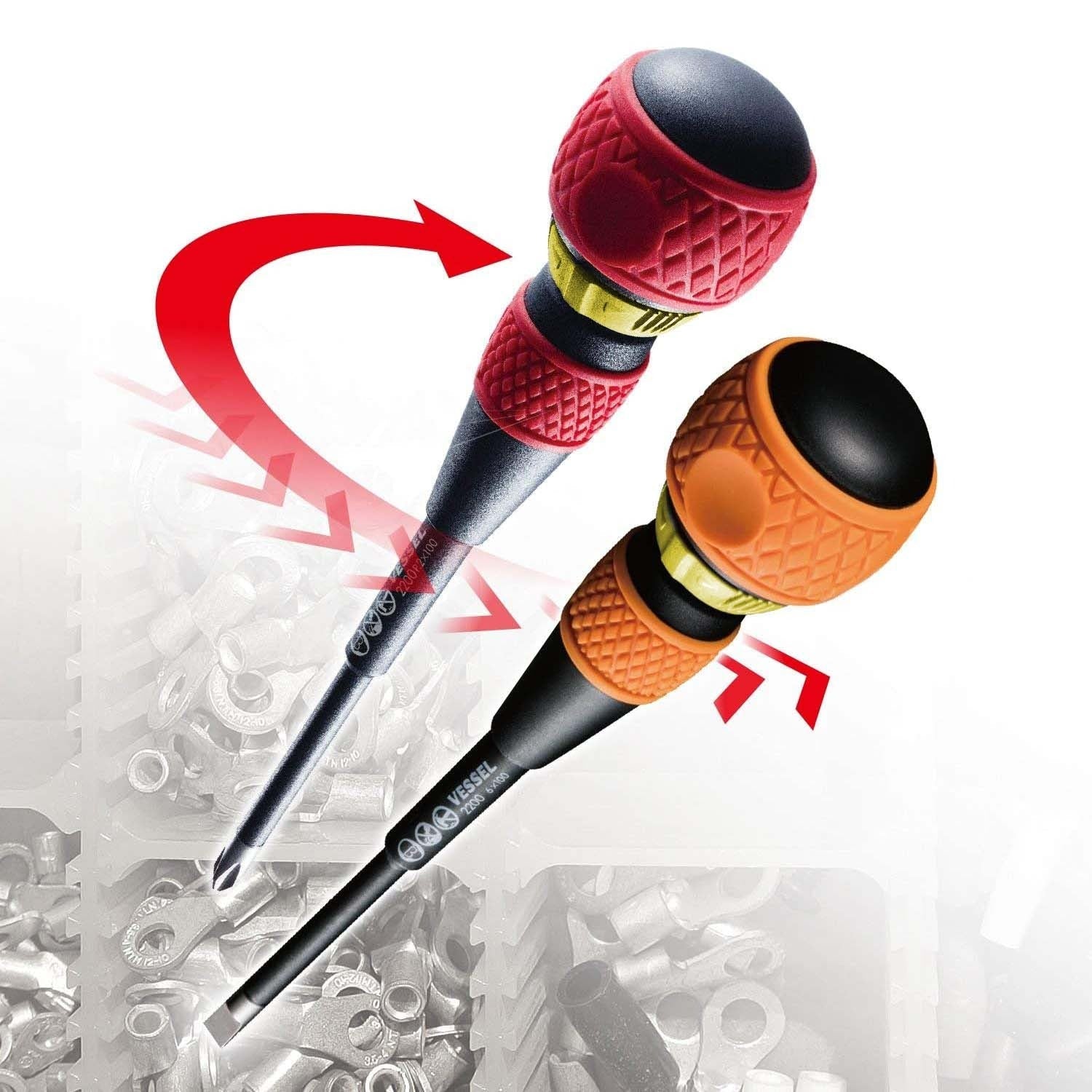 Vessel 2304JSPB BALL GRIP JISDRIVE Screwdriver 4-Piece Set