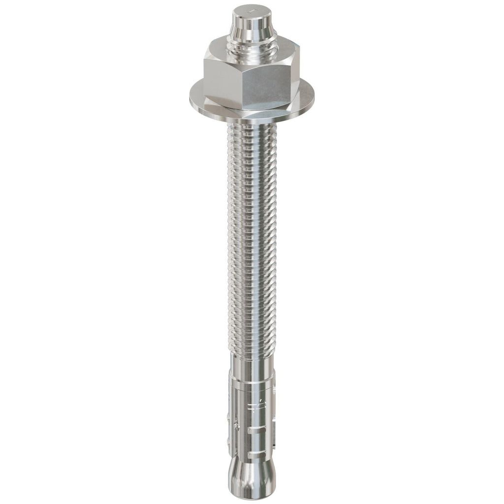 Simpson Strong-Tie STB2-50512S4F25 Strong-Bolt 2, 1/2-in. x 5-1/2-in. Type 304 Stainless-Steel Wedge Anchor, Fully Assembled, 25-Pack