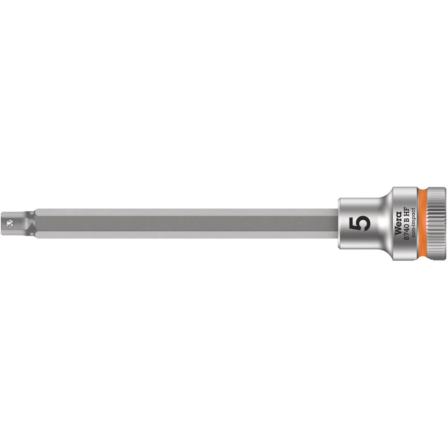 Wera 8740 B Hf Zyklop Bit Socket With Holding Function, 3/8-in. Drive, 5x107-mm.
