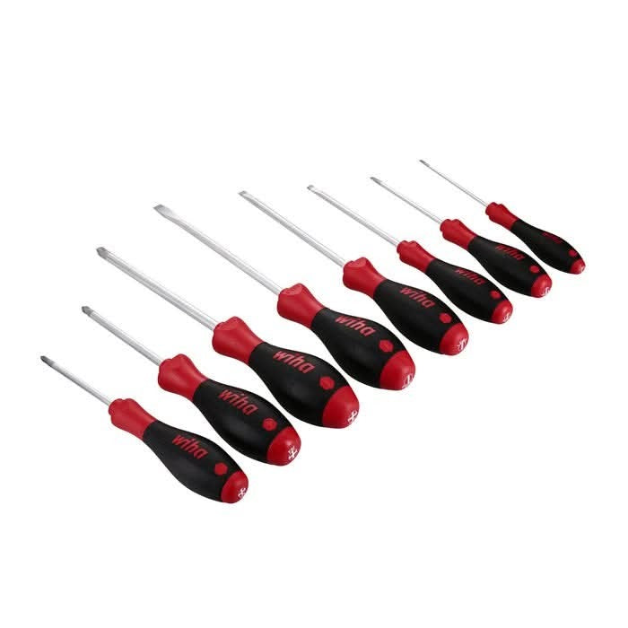 Wiha 30298 8-Piece SoftFinish Slotted and Phillips Screwdriver Set