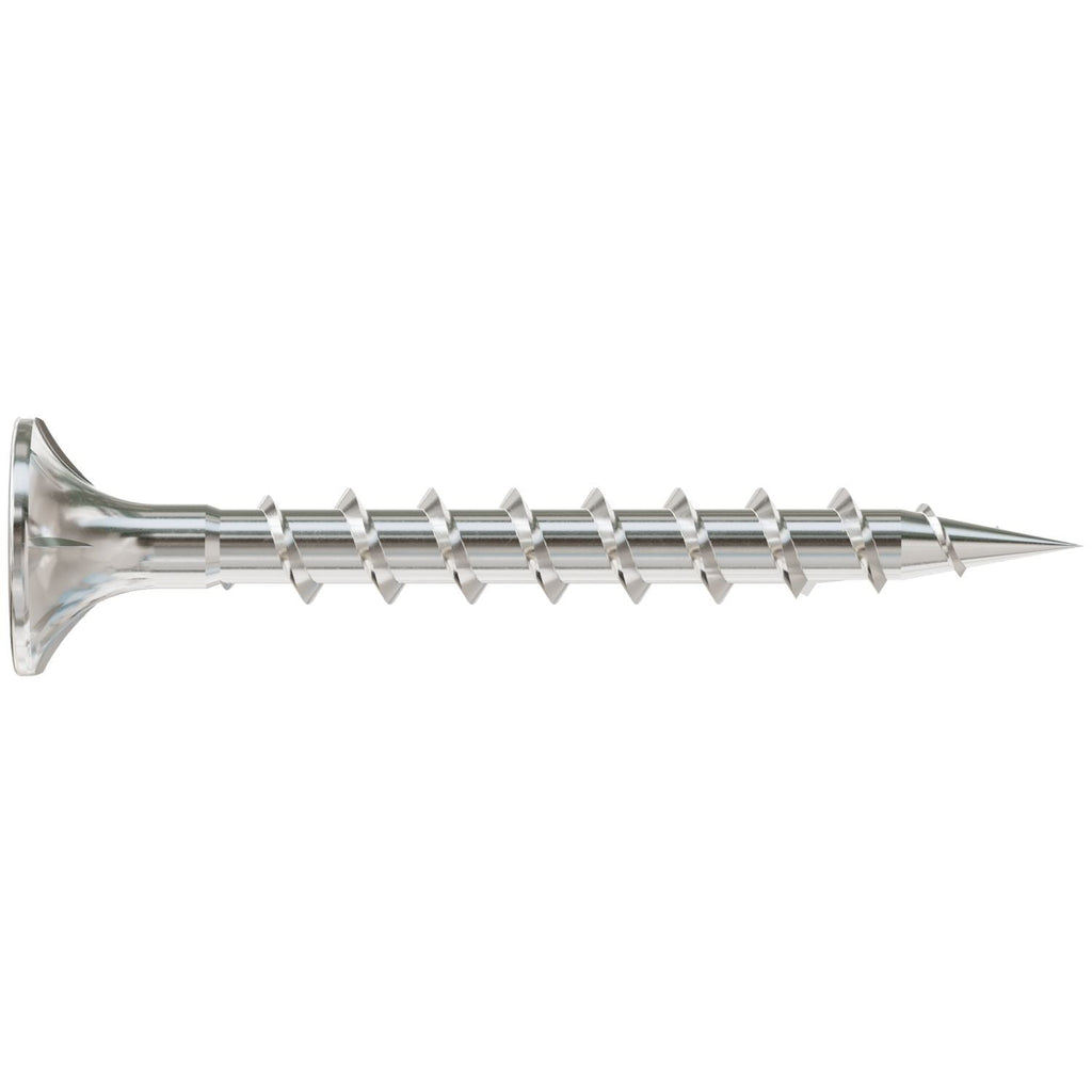 Simpson Strong-Tie T08C162WQM Fiber-Cement Screw, #8 x 1-5/8-in. #2 Square Wafer-Head, Type 316, 1000-Pack