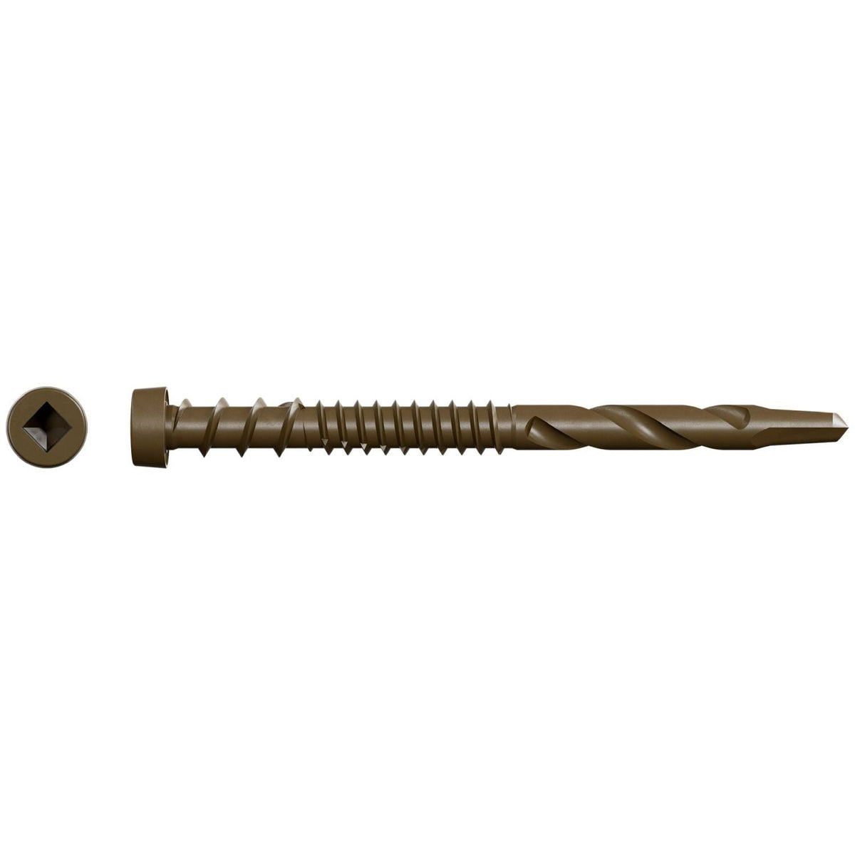 Simpson Strong-Tie DCSD238SBR01 Deck-Drive DCSD COMPOSITE-TO-STEEL Screw (Collated), #10 x 2-3/8-in. Quik Guard Brown 01, 1000-Pack