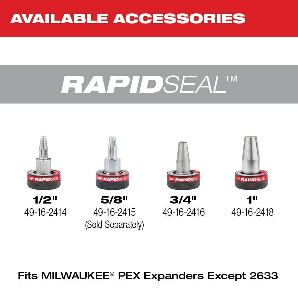 Milwaukee 2532-22 M12 FUEL ProPEX Expander with 1/2-Inch-1-Inch RAPID SEAL ProPEX Expander Head 2.0Ah Kit