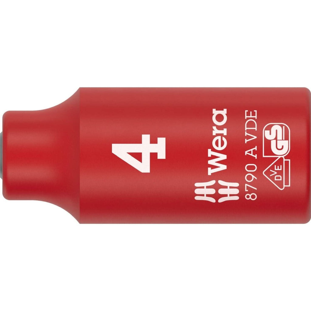 Wera 8790 A VDE Zyklop Socket, Insulated, With 1/4-in. Drive, 4x41-mm.