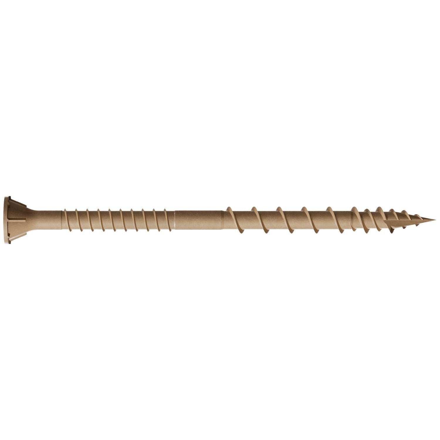 Simpson Strong-Tie DSVT3R5LB Deck-Drive DSV WOOD Screw, #10 x 3-in. T-25, Flat Head, Quik Guard, Tan, 5-lb.