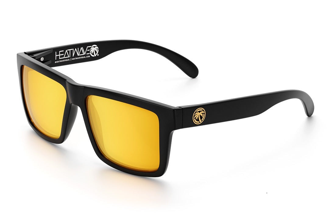 Heat Wave VISE Z87 Black Frame Gold Lens Sunglasses
