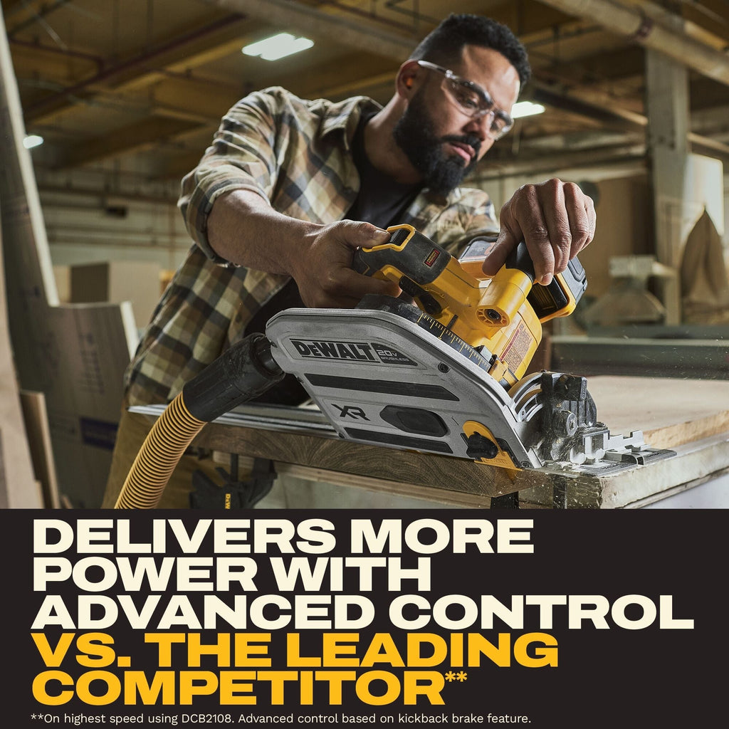 DEWALT 20v XR Cordless 6-1/2-in Track Saw 8.0Ah Kit (DCS525STWW1)