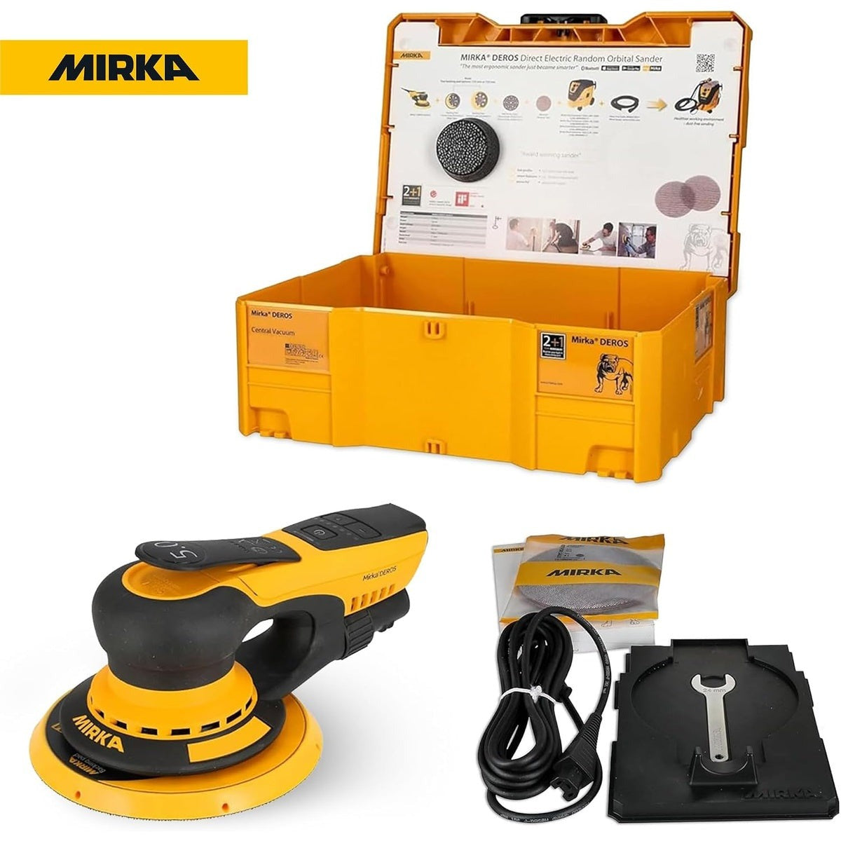 Mirka DEROS II 650 6-in. 110V Corded Random Orbital Sander with Case, 5.0mm Orbit