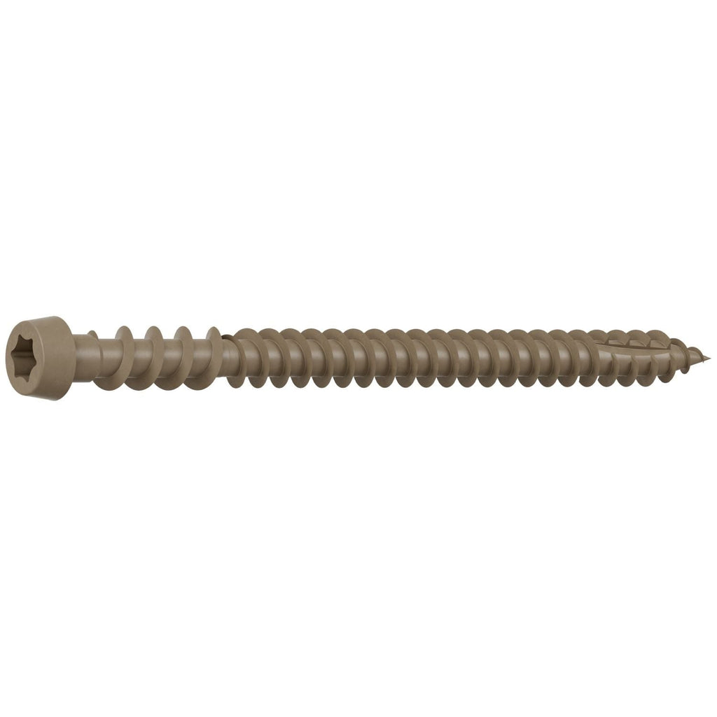 Simpson Strong-Tie DCU234BR05R350 Deck-Drive DCU COMPOSITE Screw, #10 x 2-3/4-in. T20, Quik Guard, Brown 05, 350-Pack