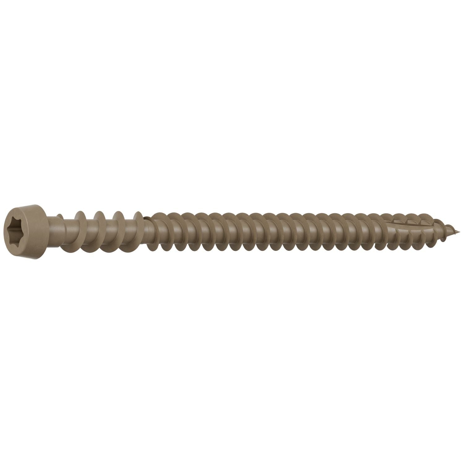Simpson Strong-Tie DCU234BR05R350 Deck-Drive DCU COMPOSITE Screw, #10 x 2-3/4-in. T20, Quik Guard, Brown 05, 350-Pack