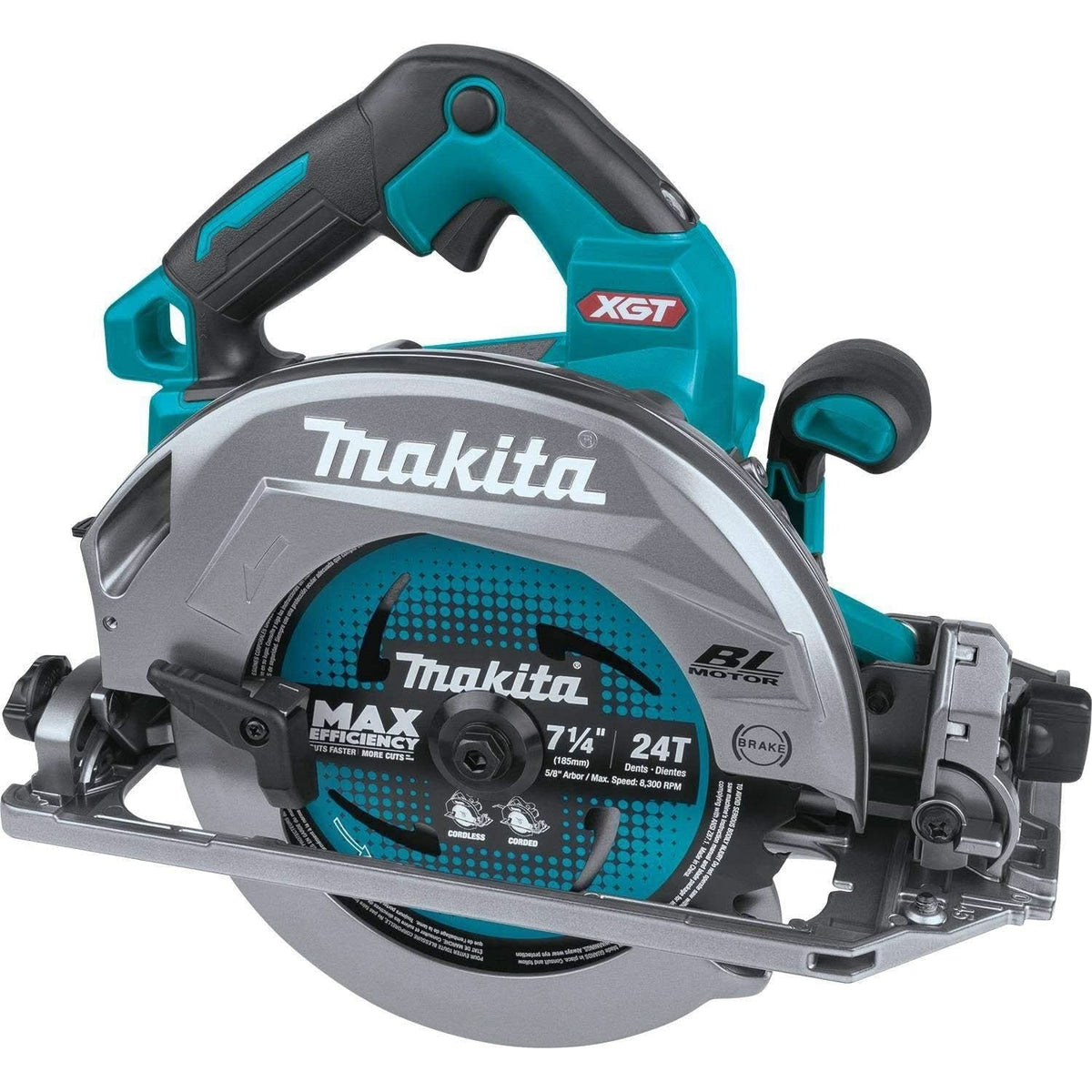 Makita GSH02Z 40V max XGT Brushless Cordless 7-1/4" Circular Saw with Guide Rail Compatible Base, AWS Capable, Tool Only