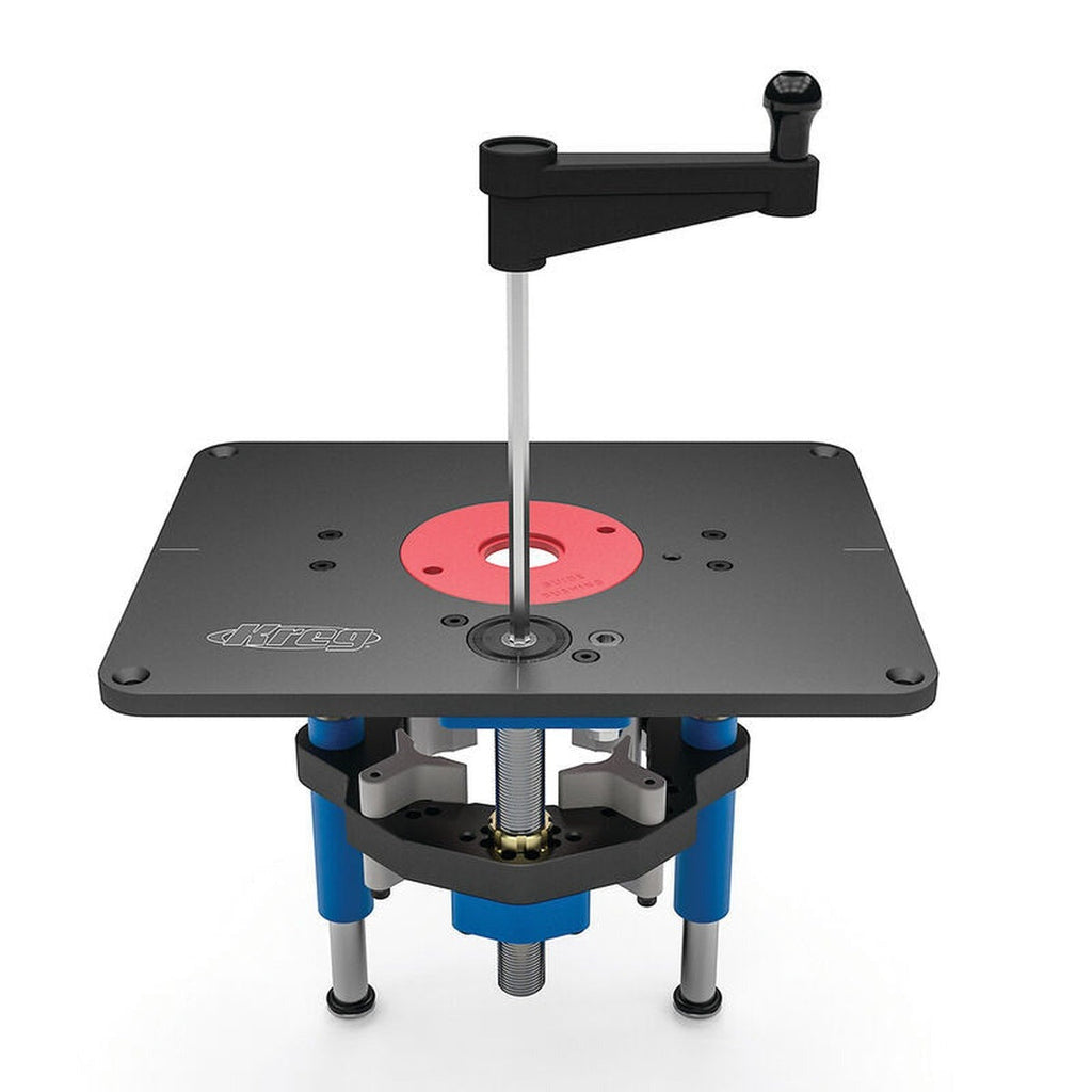 Kreg Precision Router Lift 9-1/4 in. x 11-3/4 in. Router Table Accessory for Above-Table Bit Changes (PRS5000)