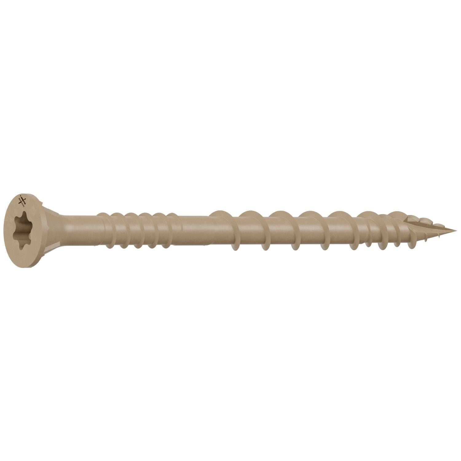 Simpson Strong-Tie DSVT212MB Deck-Drive DSV WOOD Screw, #10 x 2-1/2-in. T-25, Flat Head, Quik Guard, Tan, 1750-Pack