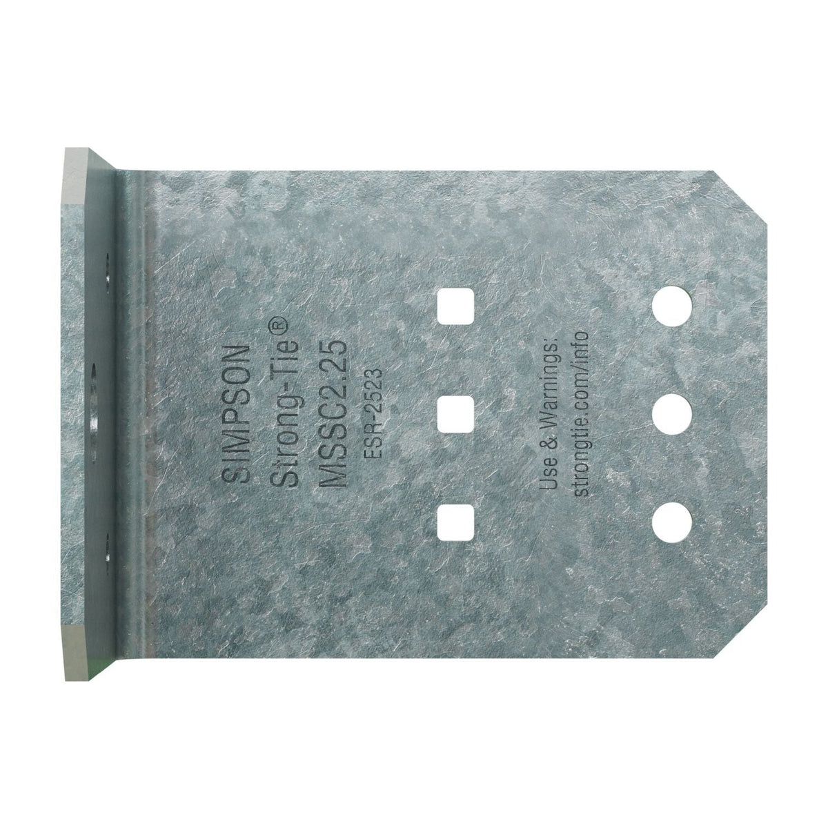 Simpson Strong-Tie MSSC2.25-R90 MSSC 2-1/4-in. 12-Gauge Galvanized Steel-Stud Clip, 90-Pack