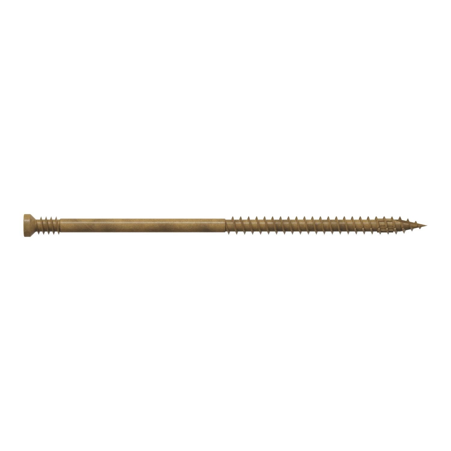 Simpson Strong-Tie FT09400MB Finish Trim Screw, #9 x 4-in. T15, Trim-Head, Quik Guard, Tan, 1000-Pack