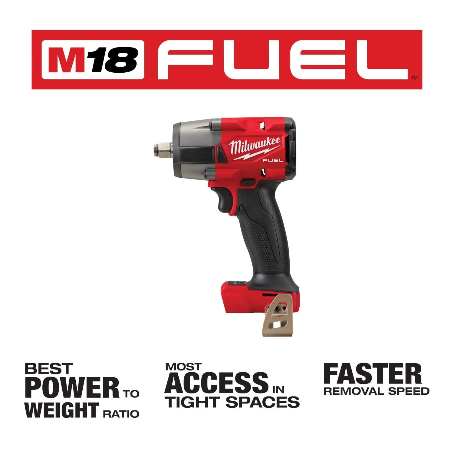 Milwaukee 3890-22 M18 FUEL Impact Wrench & M12 FUEL Ratchet 2-Tool Combo Kit