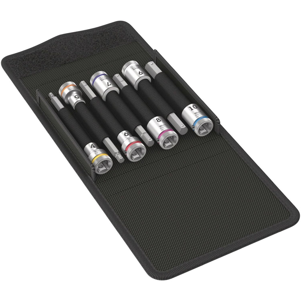 Wera 8740 B Hf 1 Zyklop Bit Socket Set With Holding Function, 3/8-in. Drive, 7-Pieces