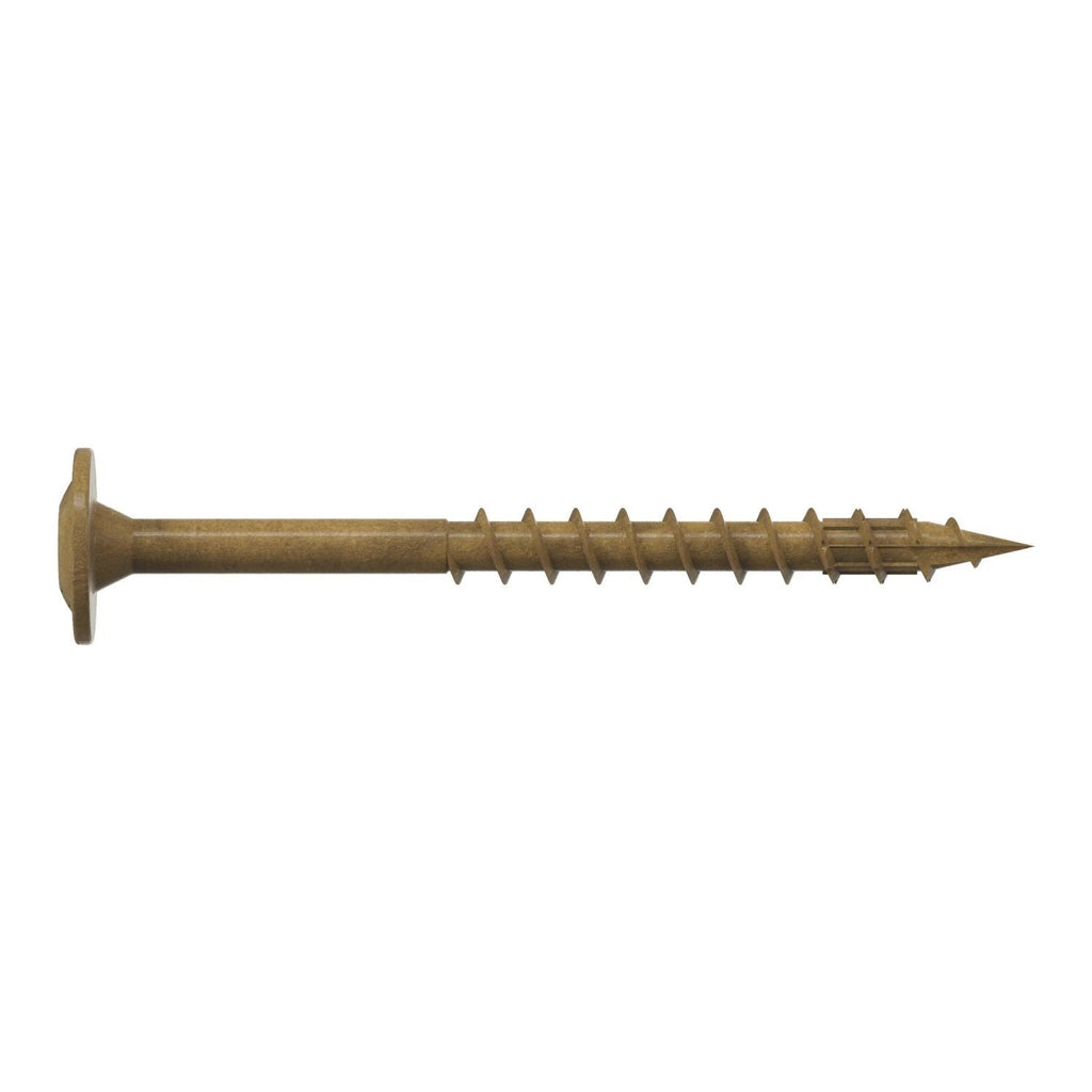 Simpson Strong-Tie CBT08200R300 Wafer-Head Construction Screw, #8 x 2-in. T20, Quik Guard, Tan, 300-Pack