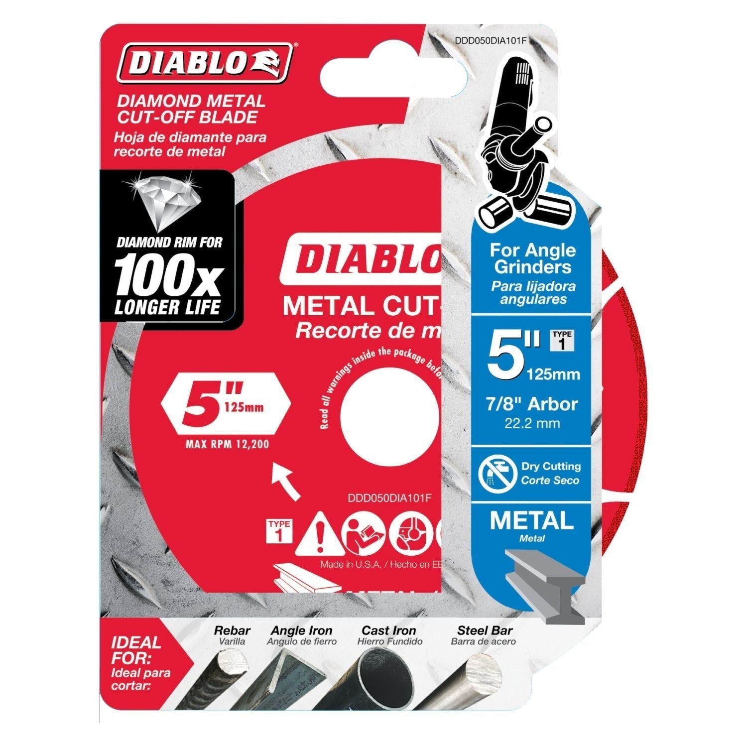 Diablo DDD050DIA101F 5 Inch Diamond Metal Cut-Off Blade